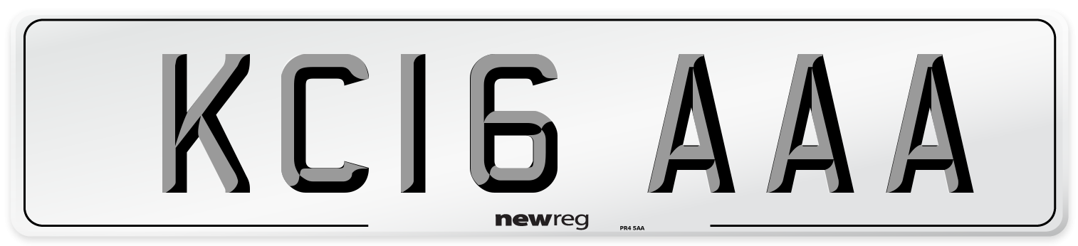 KC16 AAA Number Plate from New Reg
